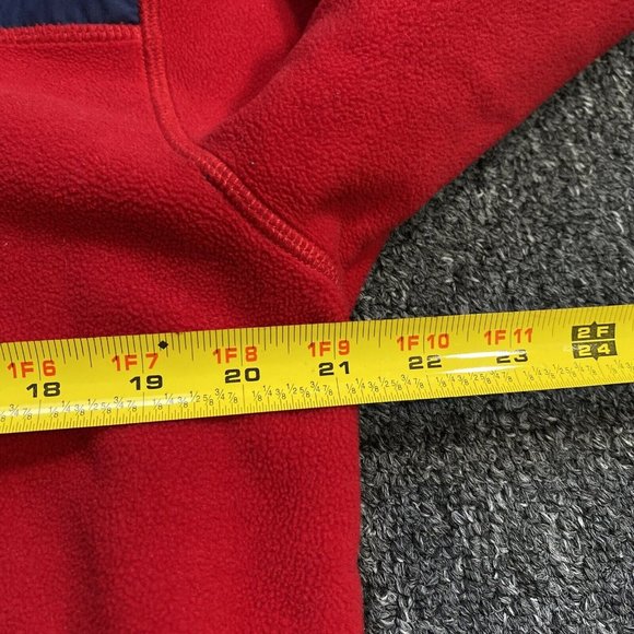 VINEYARD VINES 3 Pocket Fleece Full Zip Navy Red Navy Logo Jacket Small - Picture 9 of 10